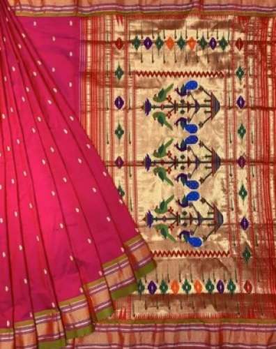 Wedding Wear Pure Paithani Silk Saree  by Ram Agencies
