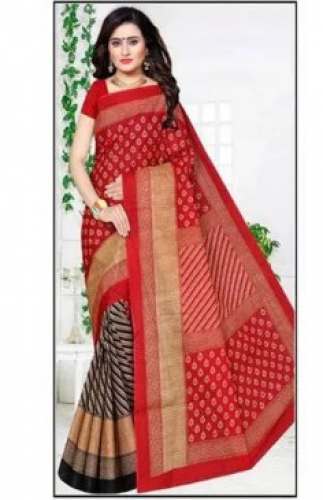 Regular Wear Printed Cotton Saree  by M s Riya Handloom