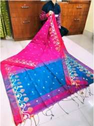 Ladies Madhubuni Silk Cotton Saree