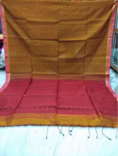 Ladies Plain Cotton Silk Saree by Maa Kali Textile