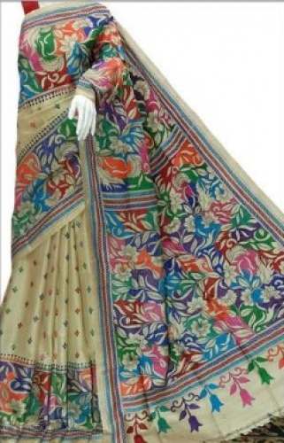 Gorgeous Kantha Tussar Silk Saree  by Barsha Silpayan