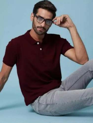 New Fancy Maroon Polo T shirt For Mens