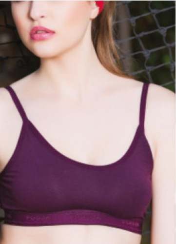 Ladies Purple Sport Plain Bra