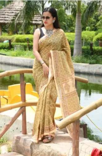 Ladies Casual Cotton Silk Saree by Megha Creations