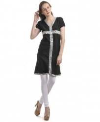 New Collection Silver Black Sequin Kurti For Women