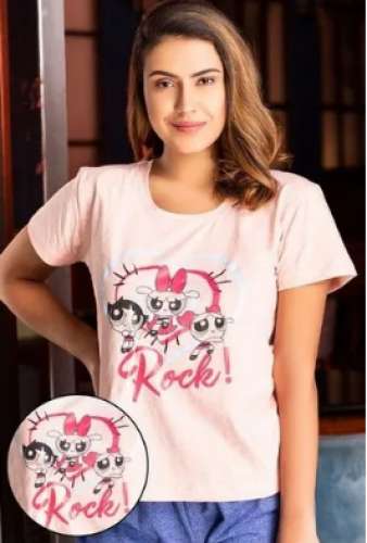 Buy Round Neck Cotton T Shirt For Women by Clovia Underfashions