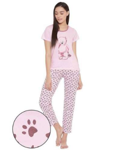 Fancy Pink T shirt And Pant Set For Women