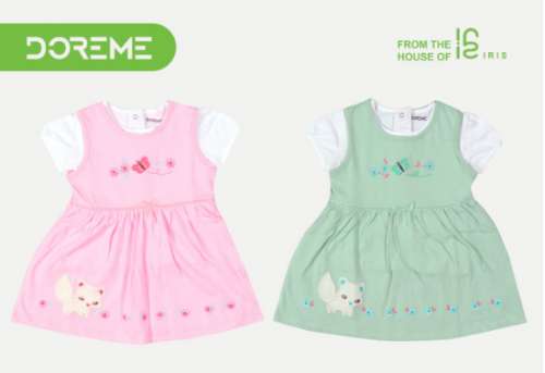 IC 3888 Kid Girls Printed Frock