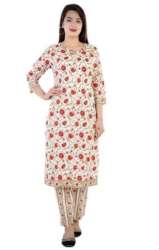 Ladies Casual Cotton Kurti With Pant