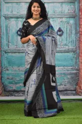 Ladies Casual Cotton Mul Mul Saree by Aayushman Creations