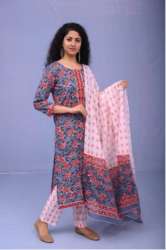 Ladies Cotton Kurti Pant Set