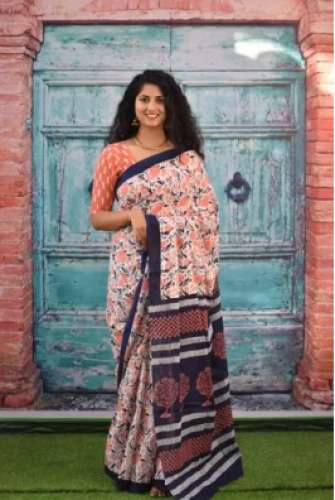 Ladies Ilena Cotton Saree by Aayushman Creations