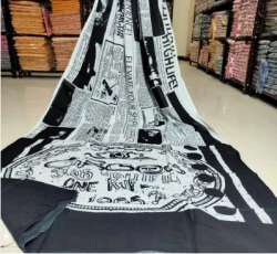 Paper Print Mul Mul Cotton Saree