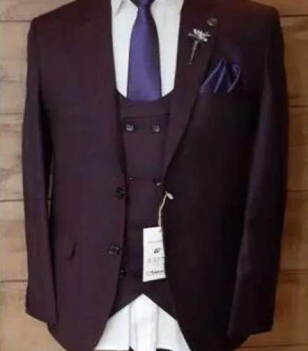 New Collection Wine Maroon Suit For Men by Mittal Textiles
