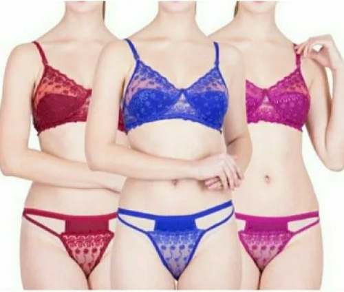 Bikini Net Cotton Bra Panty Set, Plain at Rs 100/set in Delhi