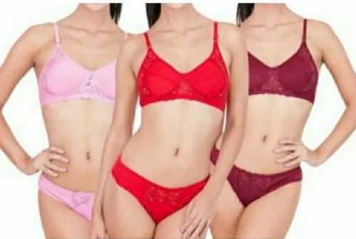 New Ladies Lingerie Bra Panty Padded Set For Women by Ashna Enterprises