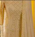 Ivory Anarkali in 60 gms georgette