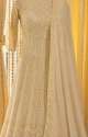 Ivory Anarkali in 60 gms georgette thumb 1