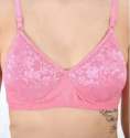New Collection Pink Embroidery Bra For Women
