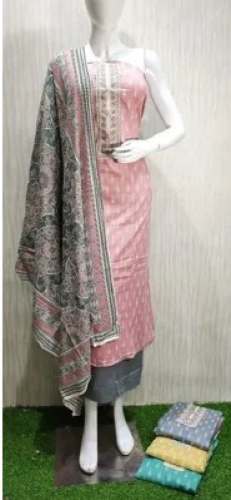 Daily Wear Embroidered Cotton Suit Material 