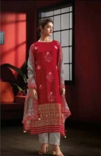 Trendy Muslin Silk Dress Material by Jay Vijay by Ethnic E Mart
