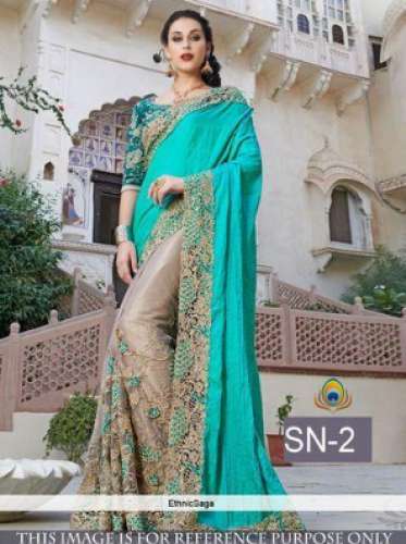 Ladies Designer Embroidered Saree by Sagar Impex