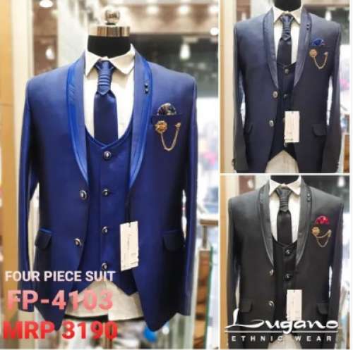 Mens Designer 3-Piece Suit by Lugano Fashion
