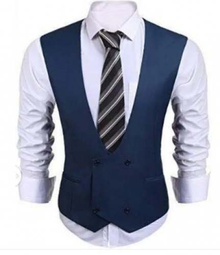 Regular Fit Mens Waistcoat by S K JOBWORK