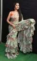party-wear-printed-ruffle-saree