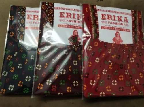 Regular Wear Cotton Gujri Printed Nighty  by Erika Fashion