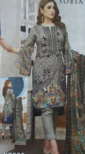Sobia Karanchi Cotton Suit material  by SNK Enterprises