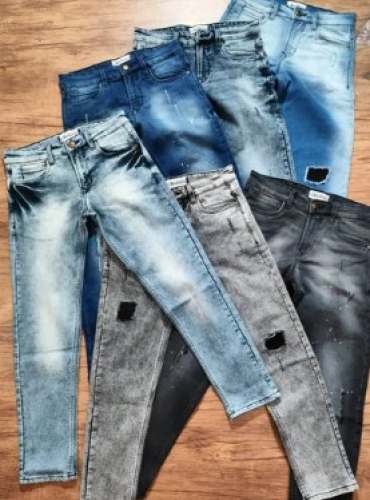 Faded Pattern Torn Men Jeans  by Fashion Era
