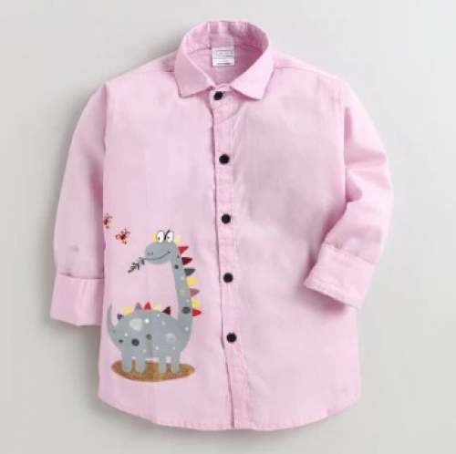 New Pink Shirt For Kids At Wholesale Rate by Eclat Global Biz LLP