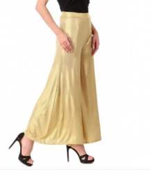 New Collection Gold Plain Palazzo Pant