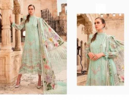Fancy Pakistani Lawn Printed Suit By Munaz  by Munaz Collection