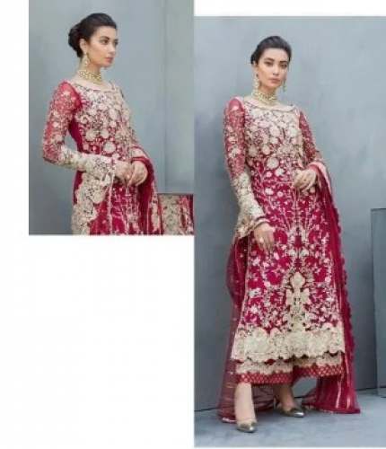 Heavy Wedding Wear Georgette Suit  by Munaz Collection