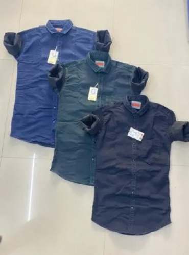 New Fancy Denim Lycra Shirt For Mens by Ratna Raj Apparels