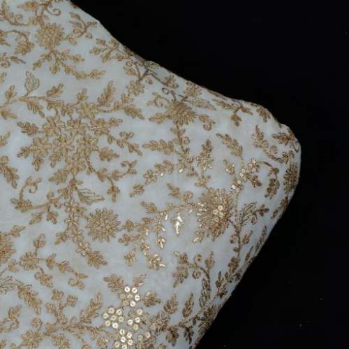Dyeable Georgette Embroidery Fabric