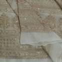 Golden Dyeable Georgette Embroidery Fabric thumb 1