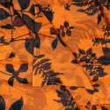 Orange Viscose Printed Organza Fabric thumb 1
