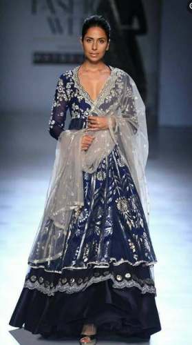 Fancy Collection Blue Lehenga Choli For Ladies by Vaddhu Vateekaa Saree Showroom