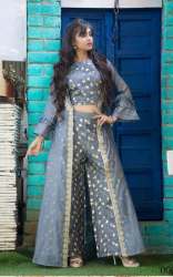 Fancy Collection Kurti Palazzo Shrug Set For Women