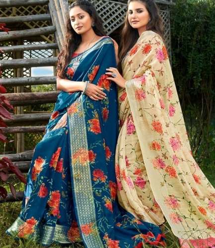 New Collection Fancy Printed Saree For Ladies