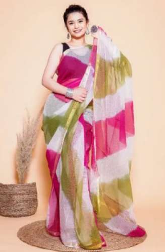 Casual Kota Doria Saree by Dosaya Bagru Textiles