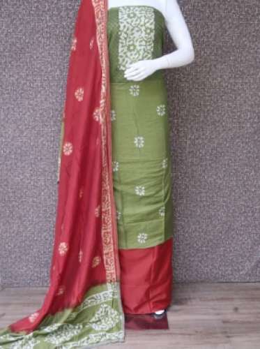 Batik Printed Dress Material by Kiara Apparel