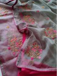 Ladies Embroidered Organza Saree