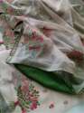 Ladies Embroidered Organza Saree thumb 1