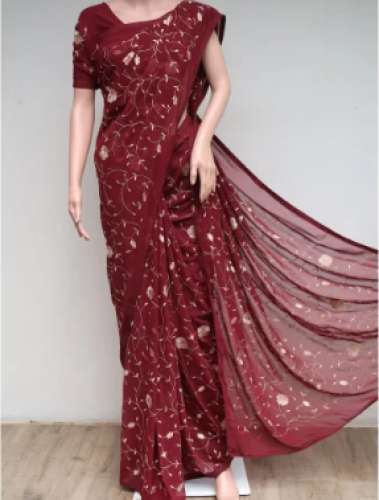 Ladies Georgette Embroidered Saree