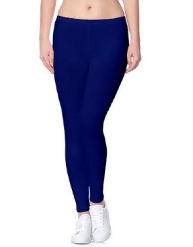 Plain Cotton Lycra Ankle Length Leggings  by Swanit Dreams