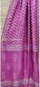 Pretty Pink Dabu Print Chanderi Silk Saree 